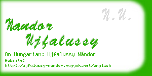 nandor ujfalussy business card